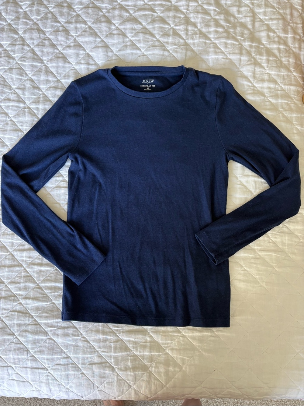 J. Crew Factory Navy Long Sleeve Crew Tee